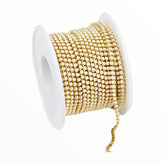 1 Yard SS6 Cream Gold Metal Chain Banding